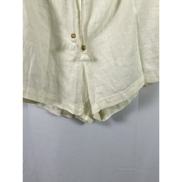 Hang Ten Women’s Cream Drawstring Shirts Beaded Tassels 4” Inseam Sz XXL - Picture 7 of 14